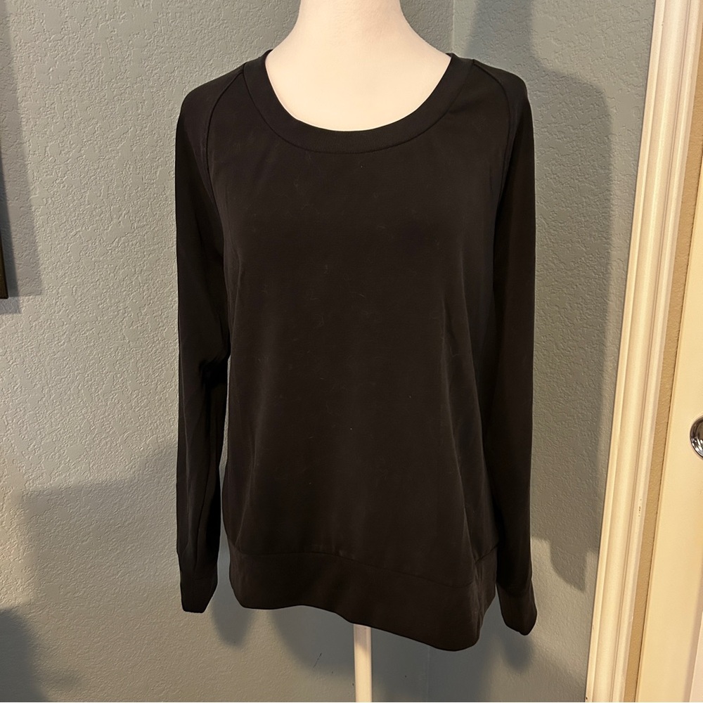 ATHLETA Black Seasoft Scoop Neck Sweatshirt Women’s Size Medium